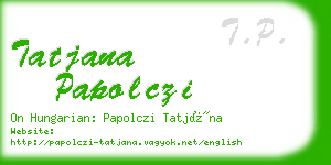 tatjana papolczi business card
